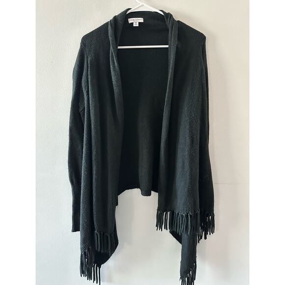 Liz Lange Maternity Sweater Women's Small Medium Cardigan Fringe Waterfall - Picture 1 of 7